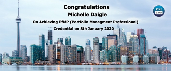 Congratulations Michelle on Achieving PfMP..!